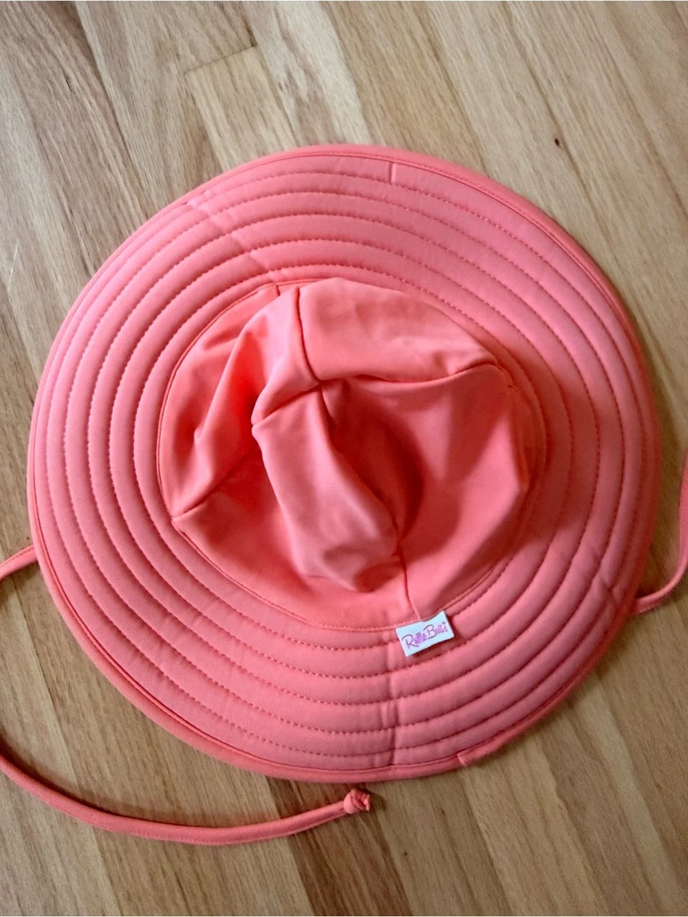 RuffleButts Baby Sun Hat Coral Peach Bucket Size 0-12m